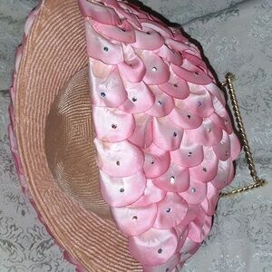 Vintage Jack McConnell Natural Straw Church Dress Hat